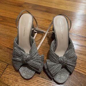 Loeffler Randall Silver Camellia Heels